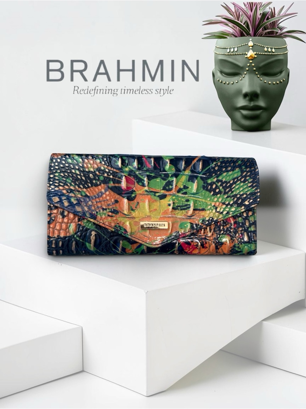 NEW Brahmin Veronica Festival Melbourne Leather Wallet